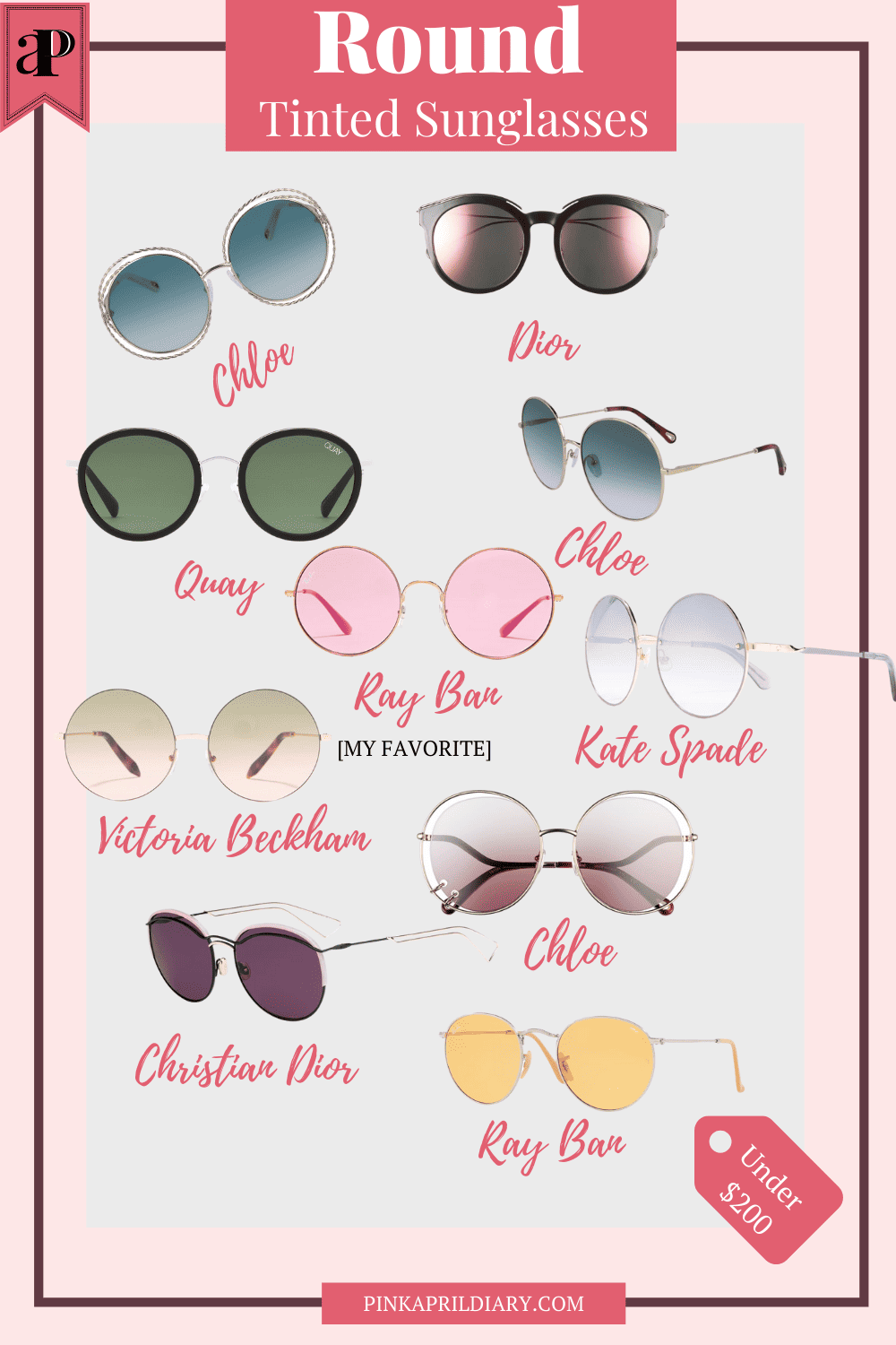 chloe 60mm eliza classic round sunglasses