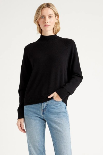 Quince Organic Cotton Mockneck Sweater