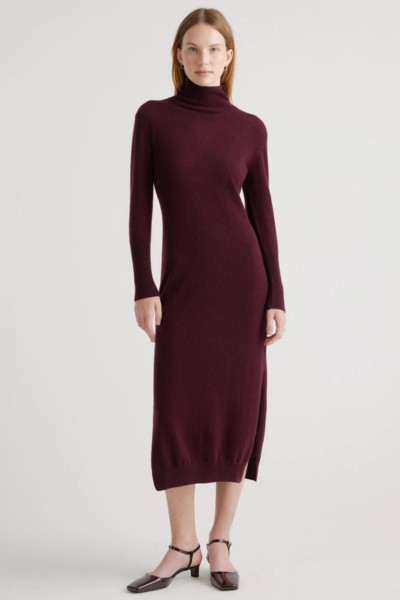 Quince Burgundy Sweater Dress
