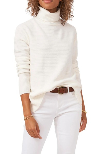 Vince Camuto White Turtleneck Sweater