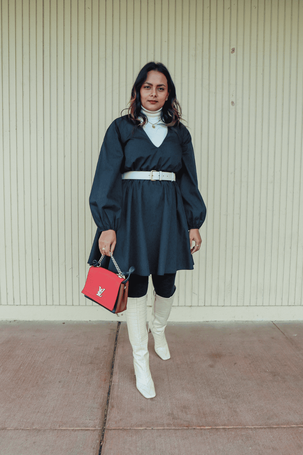 How to wear a dress in winter without looking frumpy