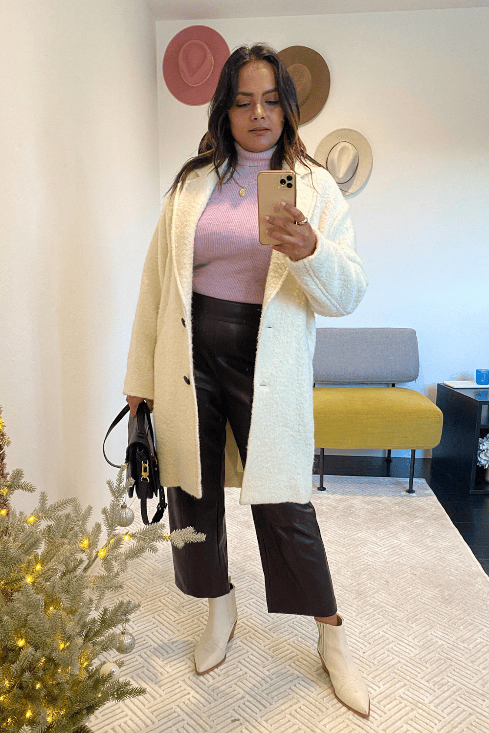 White Wool Coat Outfit