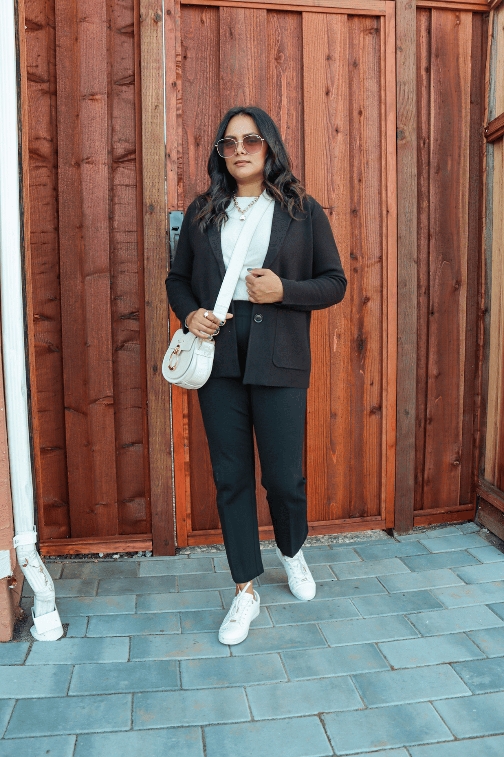 Casual Everyday Outfit with Sweater Blazer - Pic 2