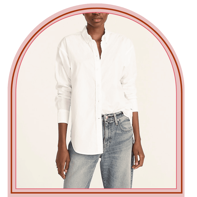 J.Crew Relaxed Fit Washed Cotton Poplin Shirt