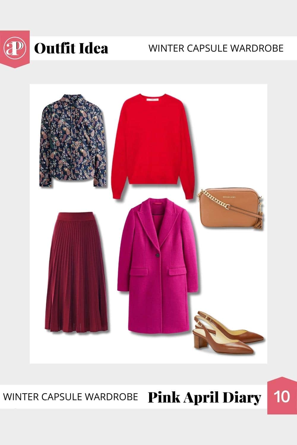 Winter Colorful Capsule - Red and Fuchsia Outfit 2