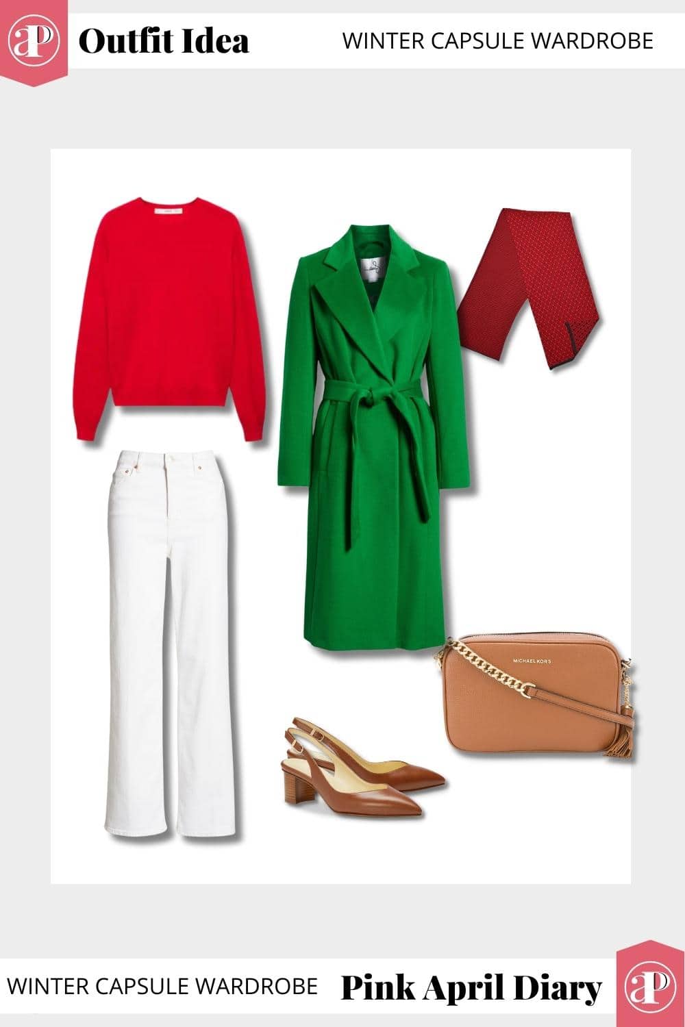 Winter Colorful Capsule - Red and Green Outfit 3