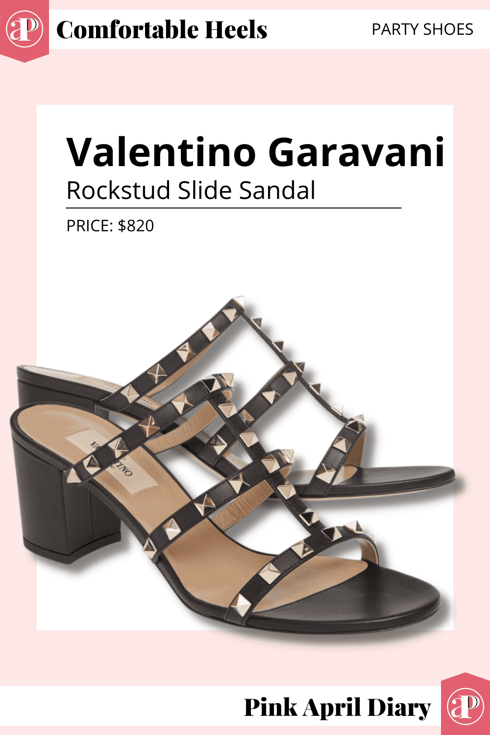 Valentino Garavani Rockstud Slide Sandal