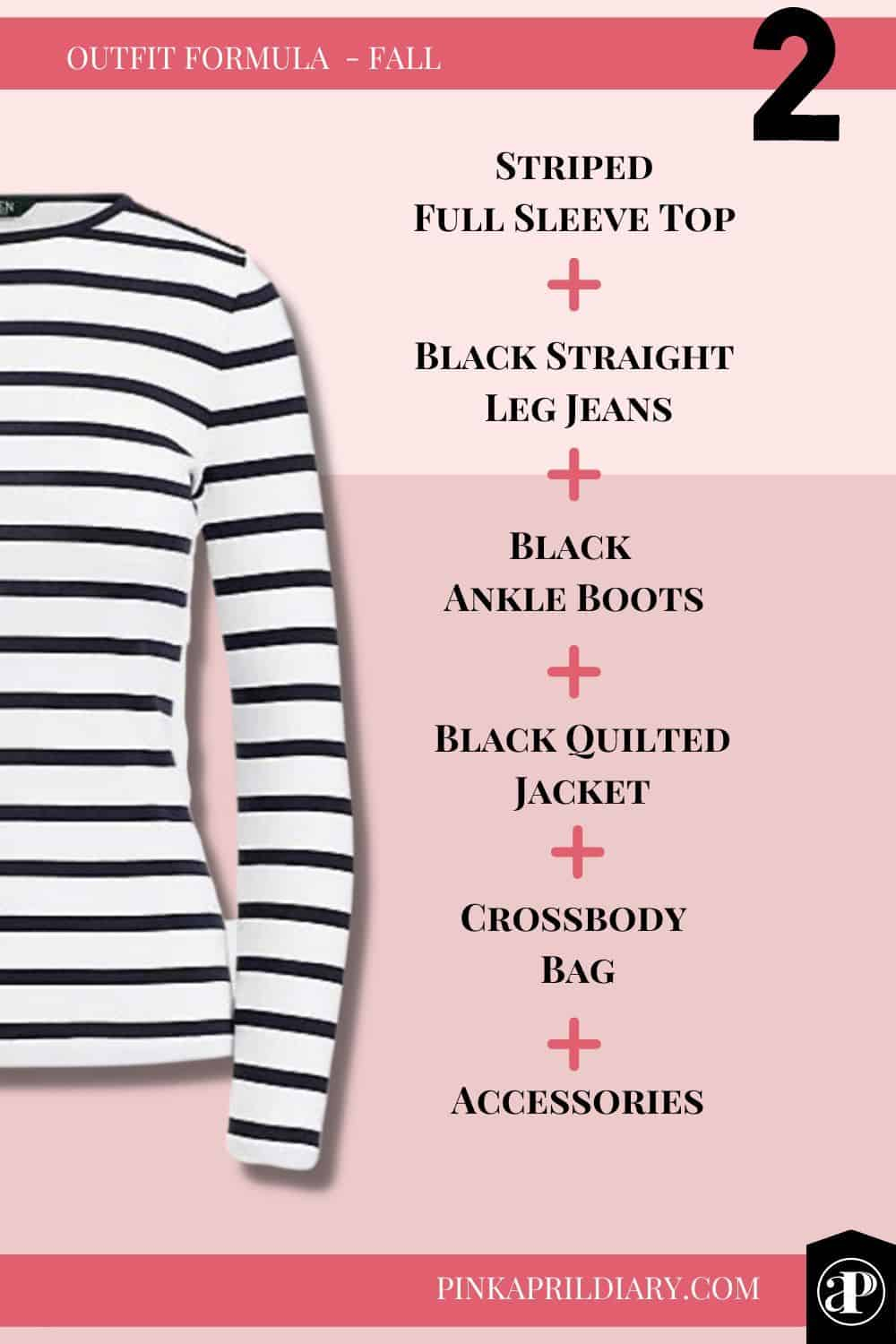 Fall Outfit Formula2 - Stripped Full Sleeve Top