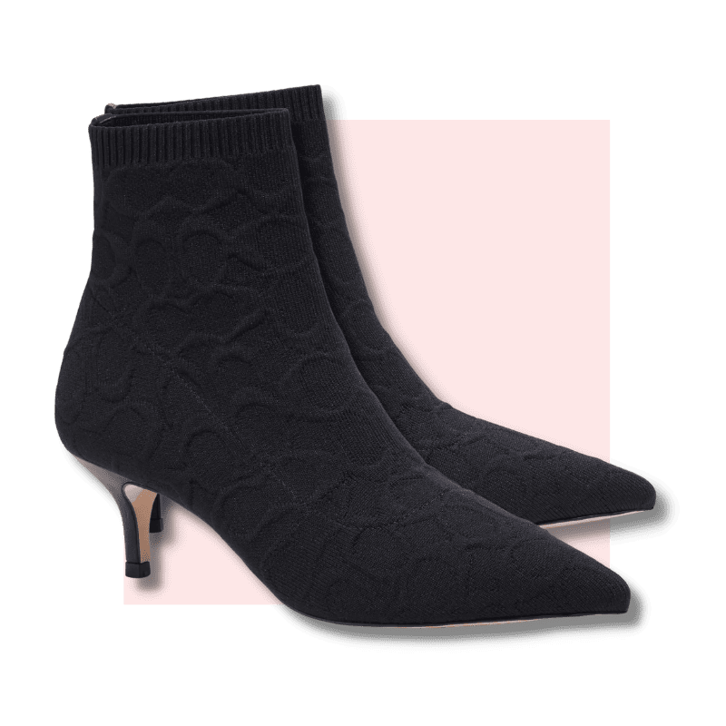 Coach Knit Pointed Toe Bootie