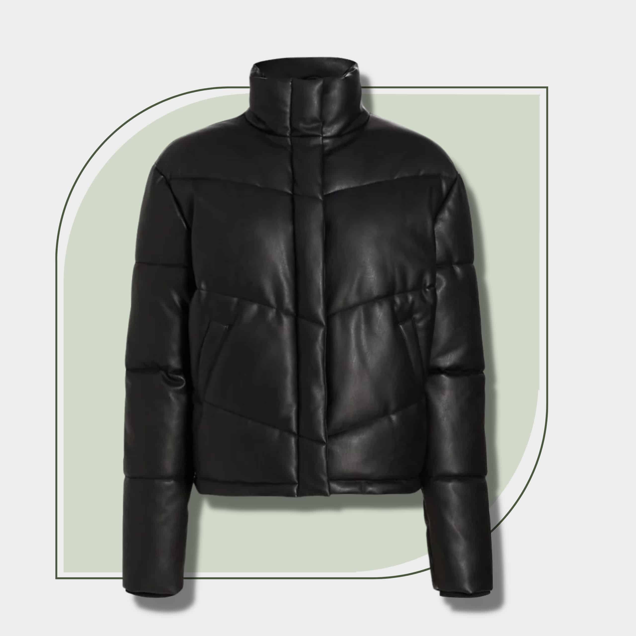 Effortless Chic Winter Capsule Wardrobe-Faux Leather Puffer Jacket