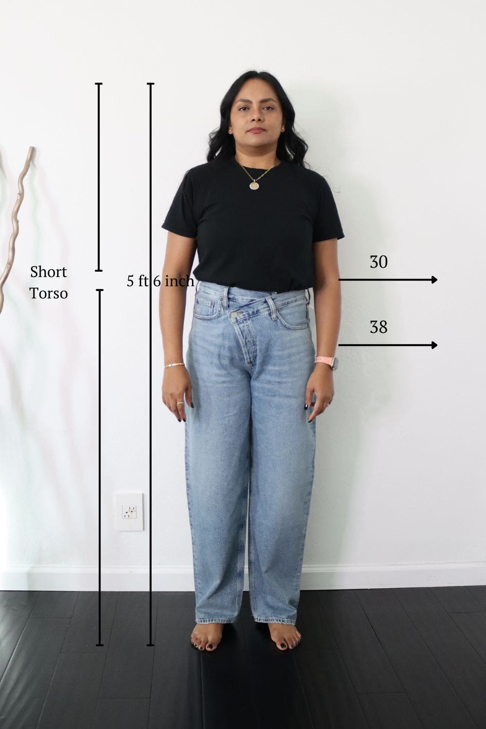 Agolde Criss Cross Straight Leg Jeans Review - Body Measurements