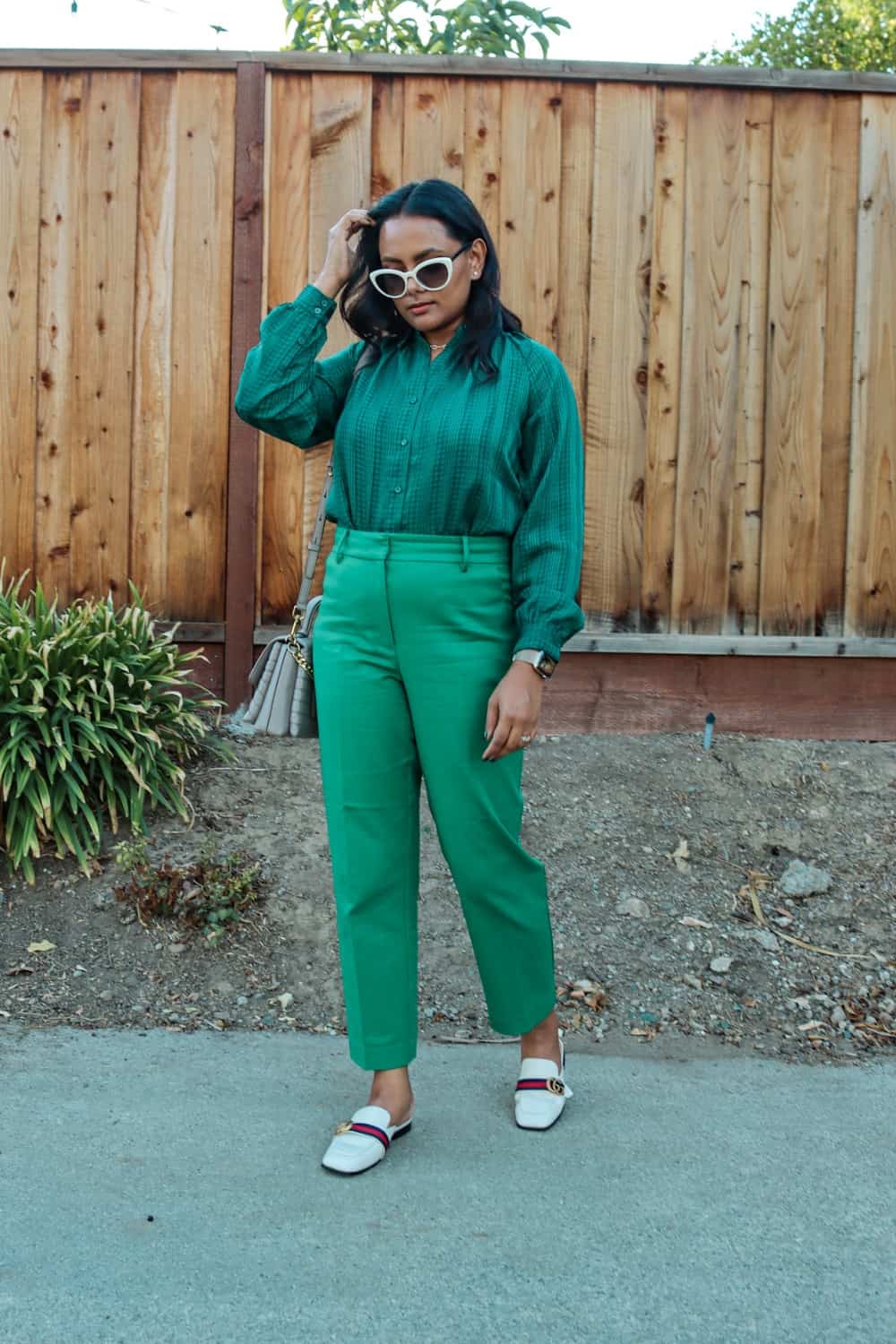All Green Monochromatic outfit