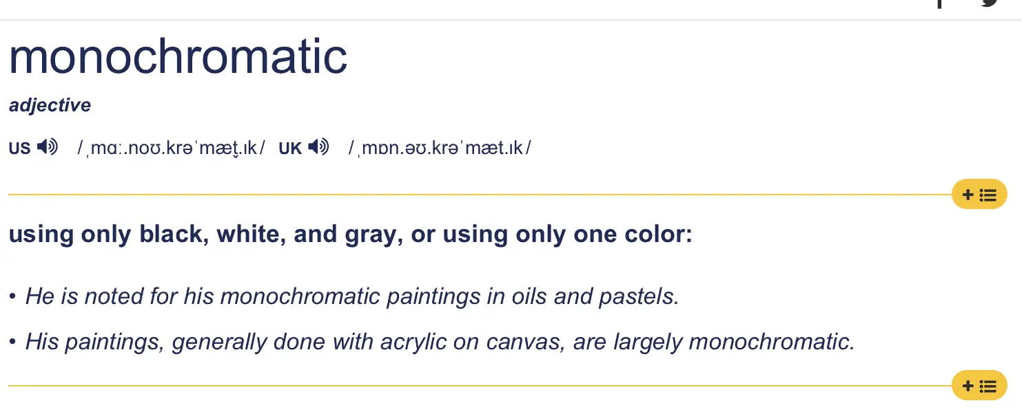 Monochromatic definition