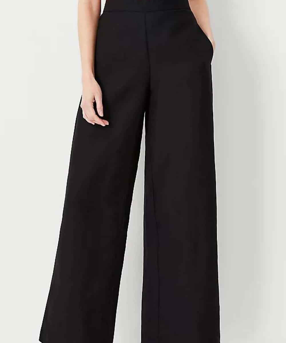 Ann Taylor Pull On Palazzo Linen Pant