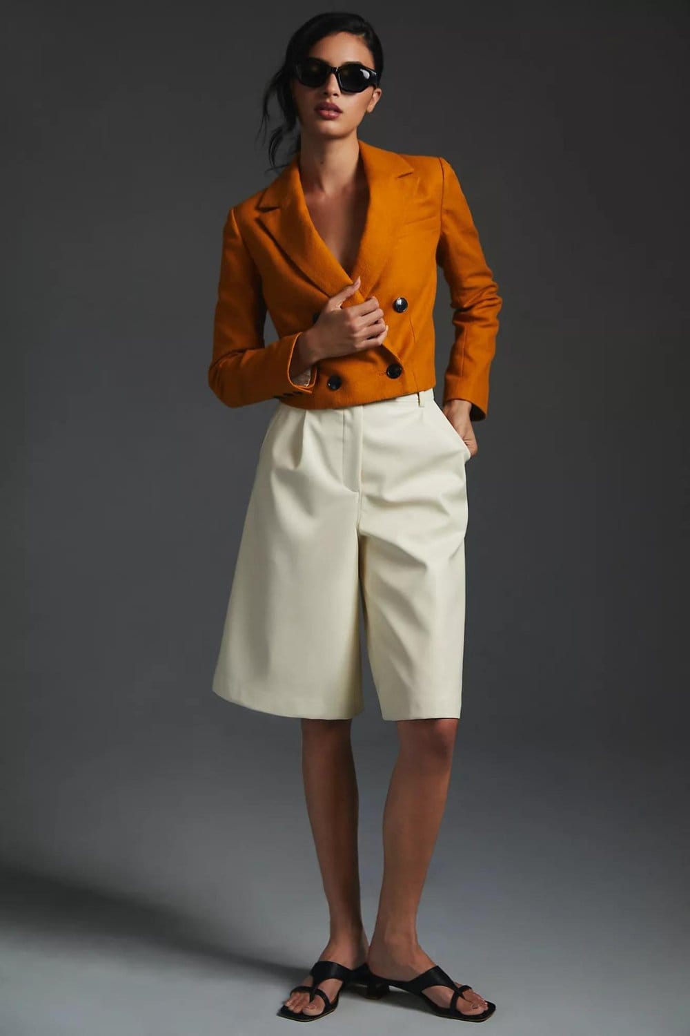 Maeve Cropped Double-Breasted Jacket