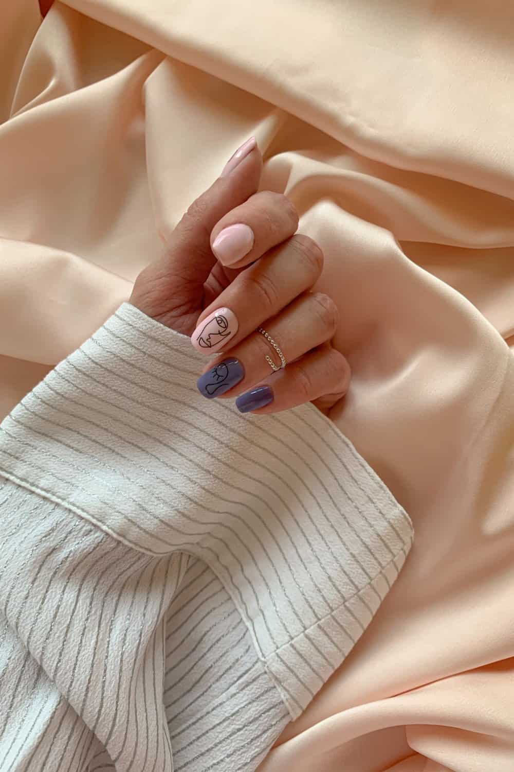 Classy Nail Idea - Embellished Nails