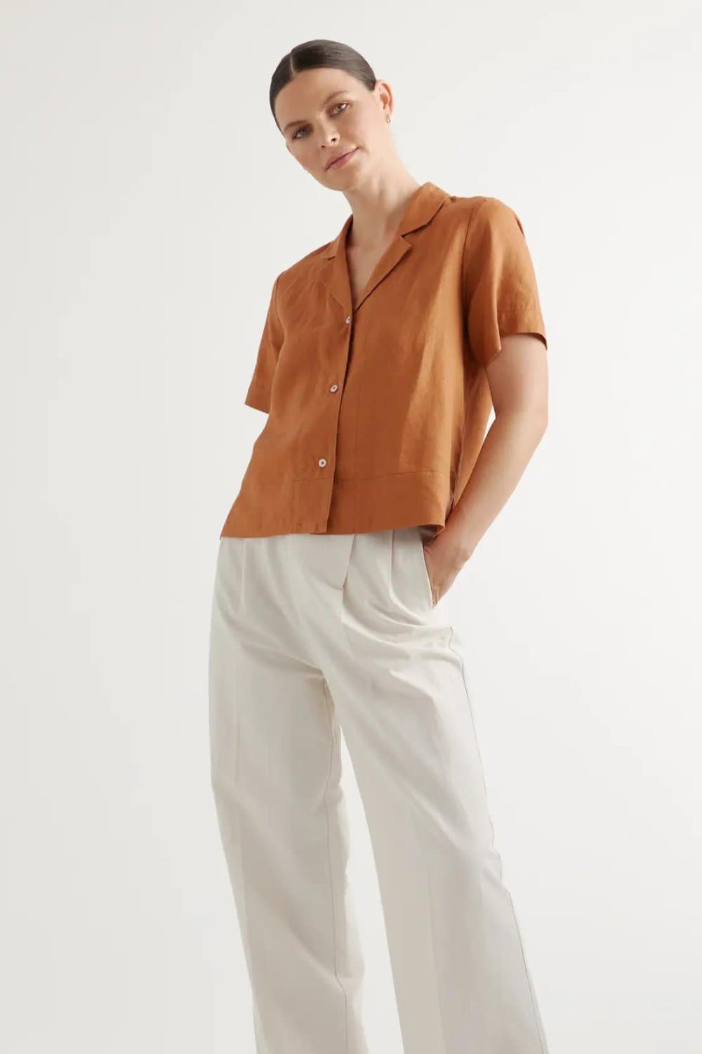 Quince Short Sleeve Linen Shirt