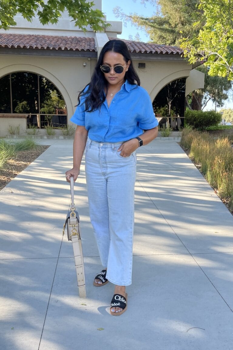 short-sleeve-linen-short-outfit