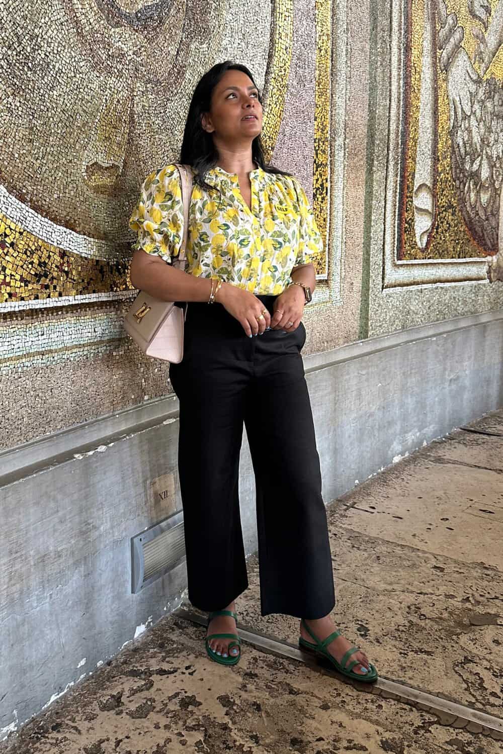 Cute Top and Pants outfit in Italy
