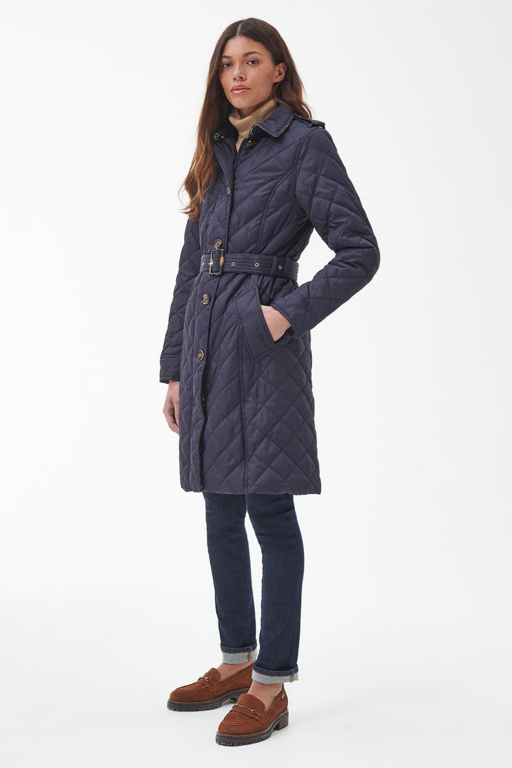 BARBOUR Rosalind Quilted Belted Trench Coat