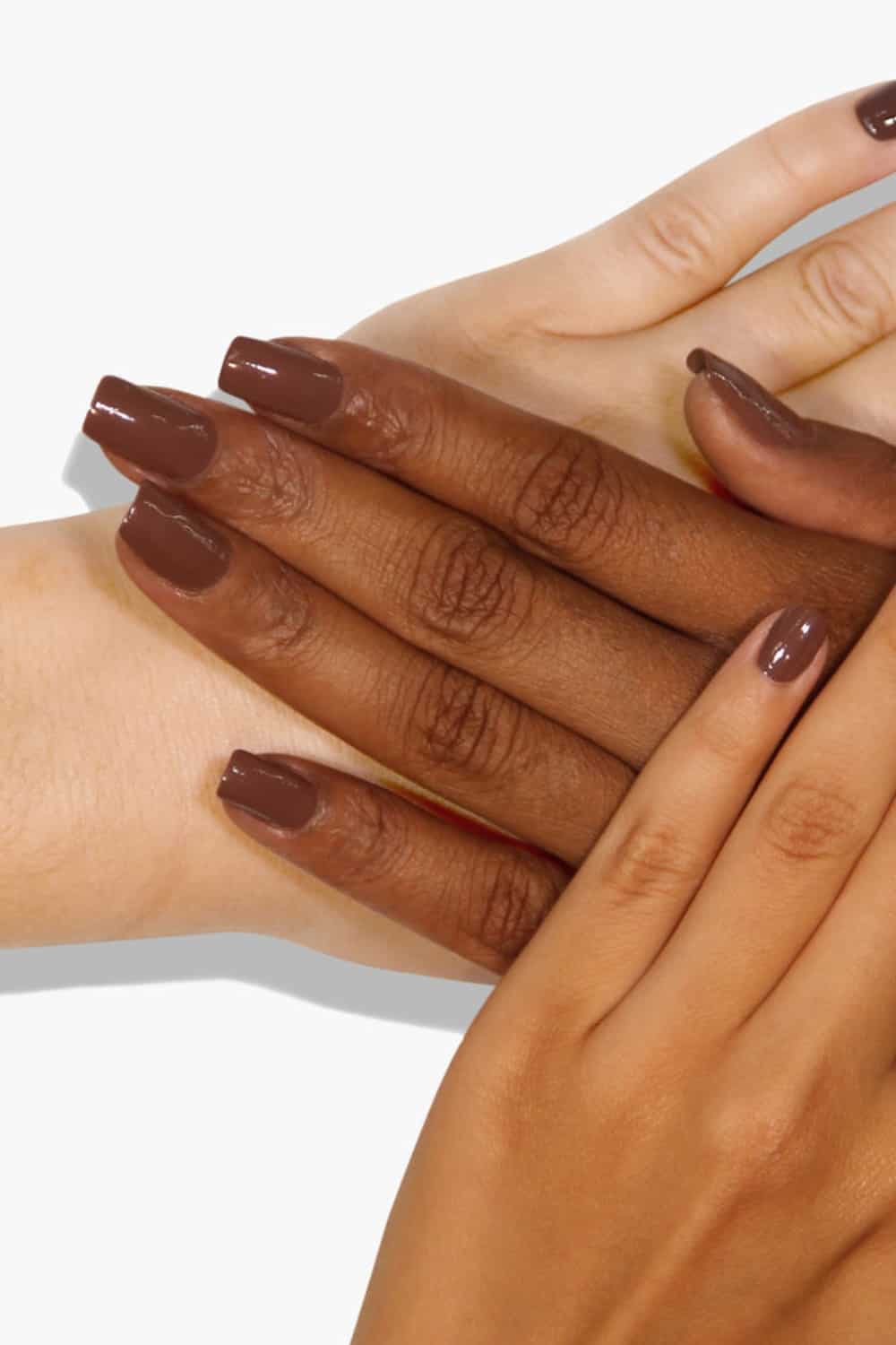Chocolate brown nail color