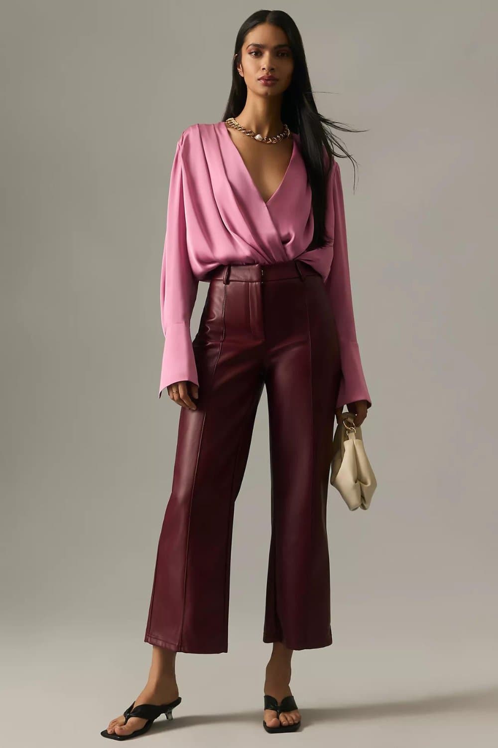 Fall Winery Outfit with Silk Top