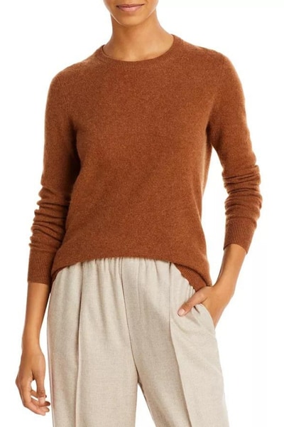 Bloomingdale's Brown Cashmere Sweater