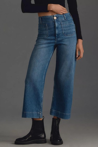 Maeve Cropped Wide Leg Jeans