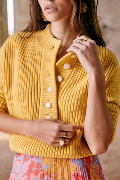 Sezane Yellow Sweater