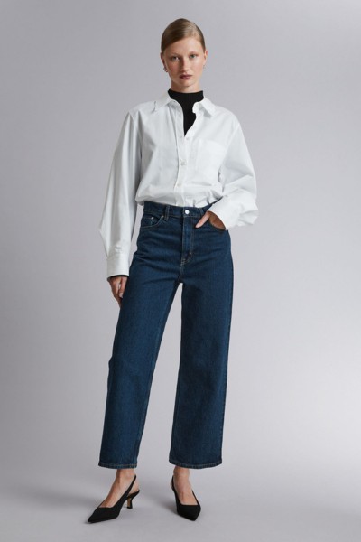 & Other Stories Cropped Wide Leg Jeans