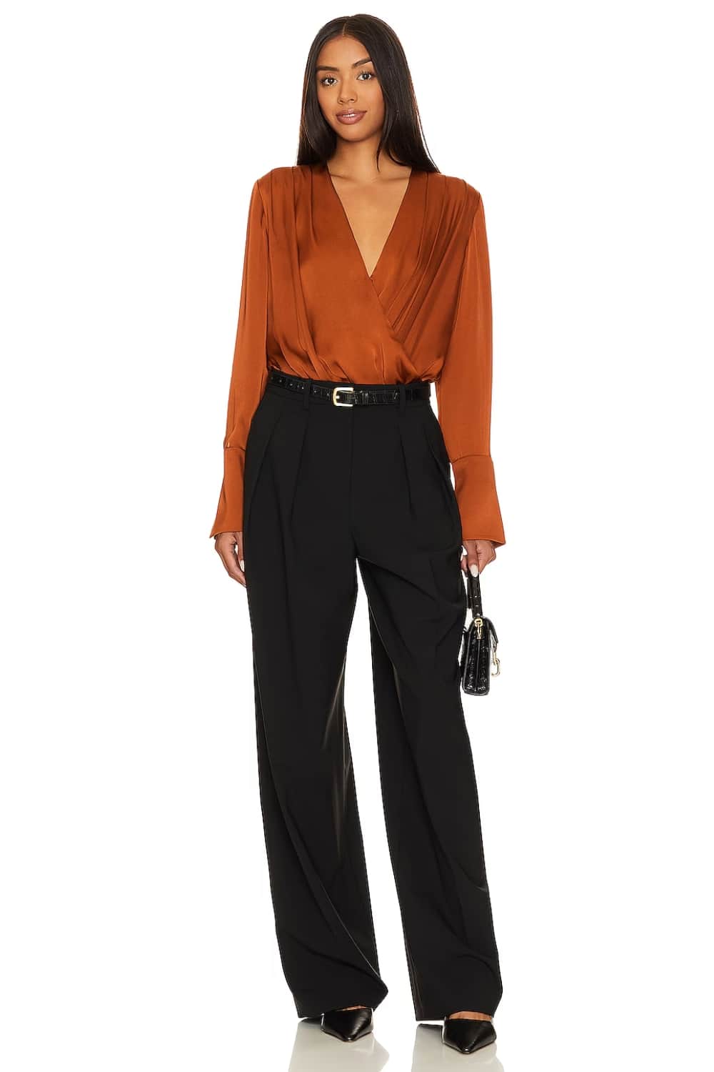 Bar outfit for ladies with wrap top and pants