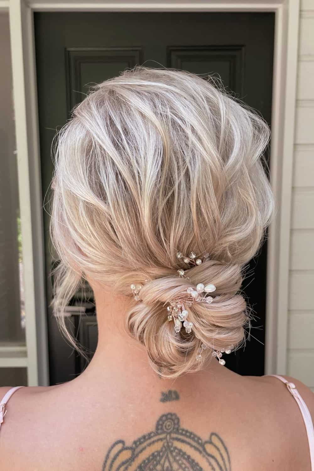 Party Hair Style for Long Hair - Jeweled Bun