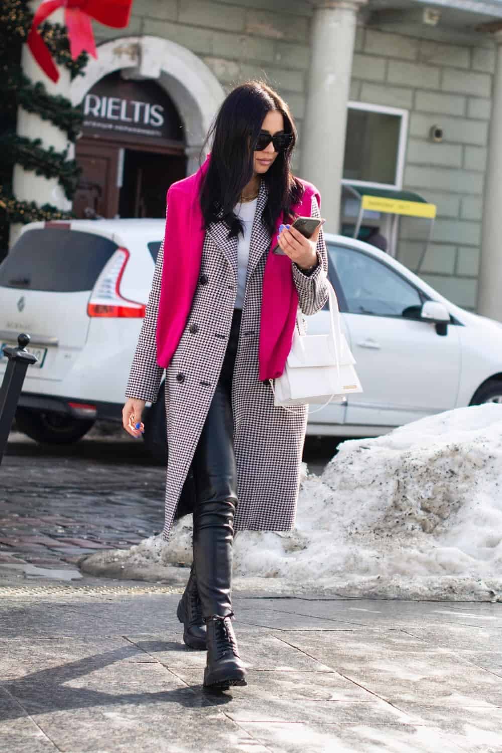 Touch of Fuchsia in the outfit