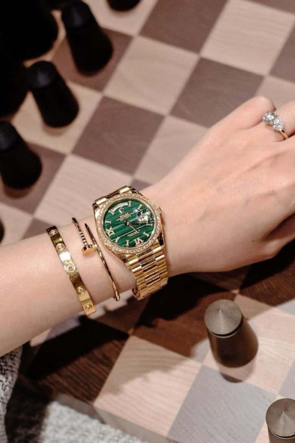 Wear statement bracelet with watch