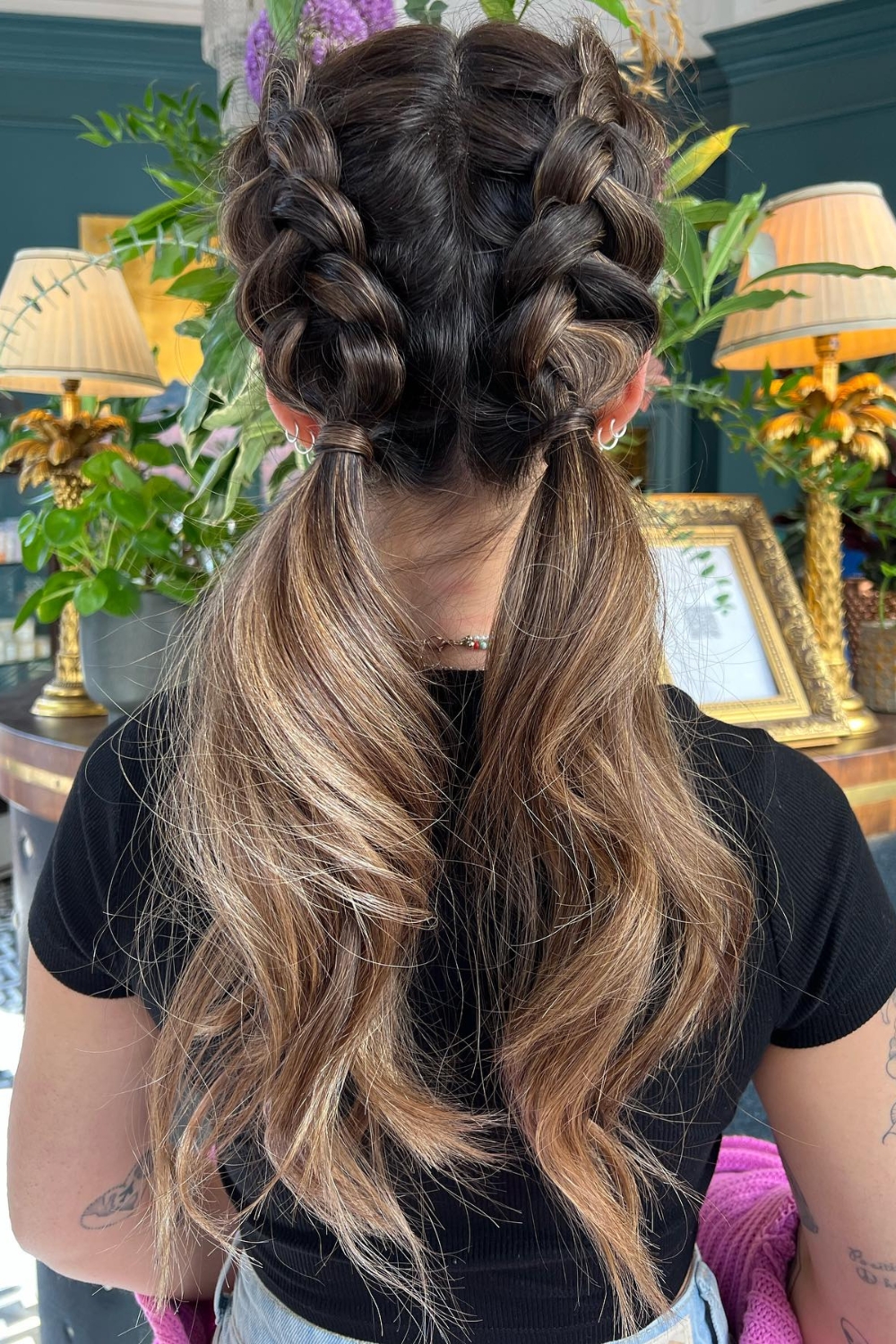 Double Braid Music festival Hairstyle