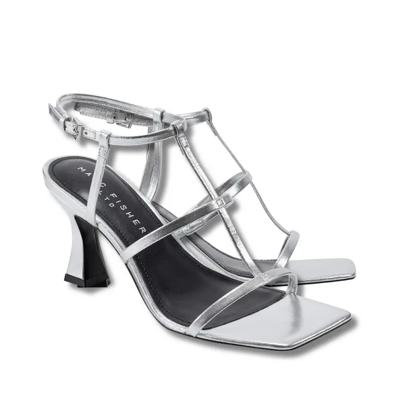 Marc Fisher Silver Sandals