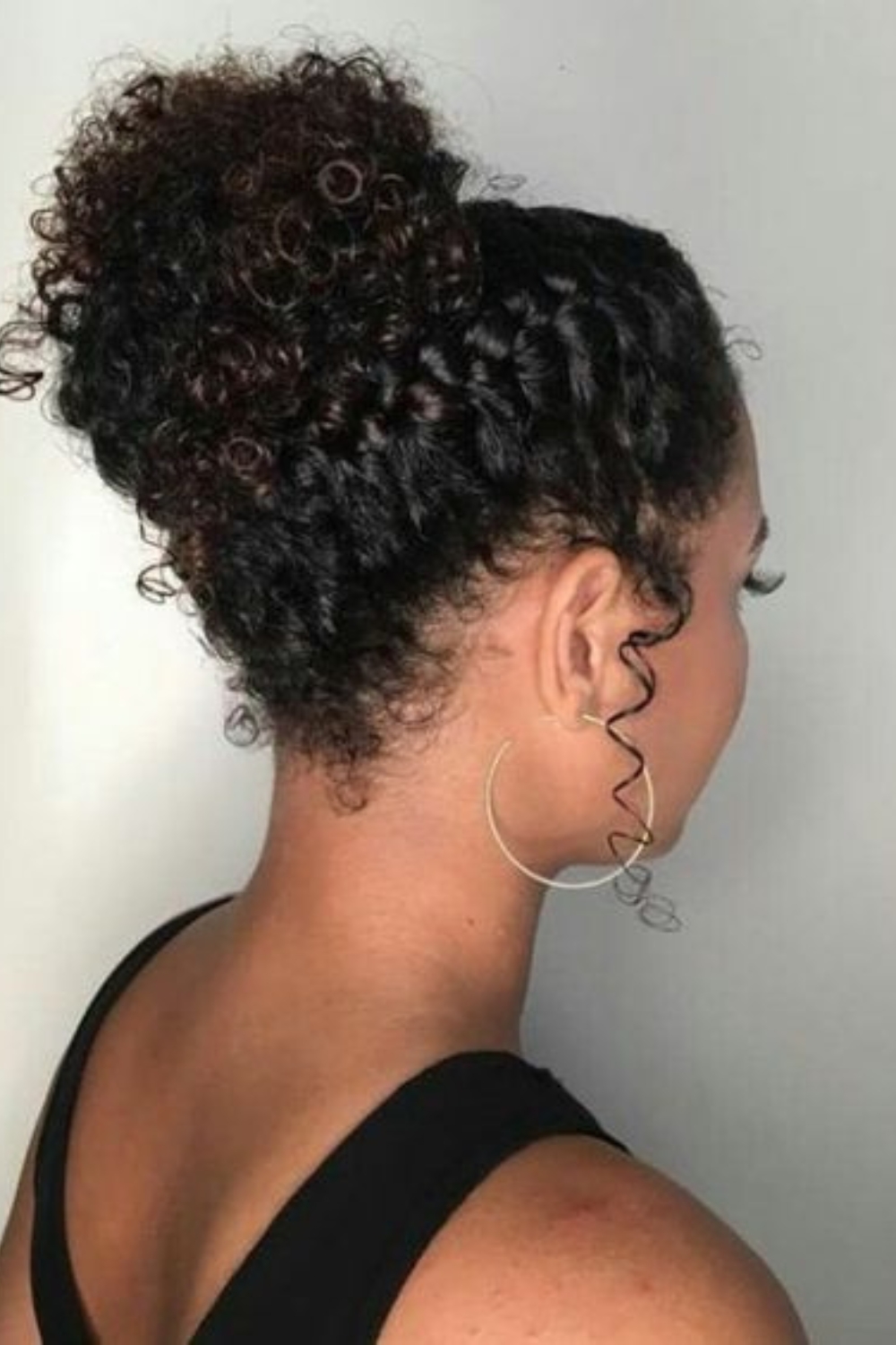 Office Hairstyle For Long Hair - High Bun with Braids