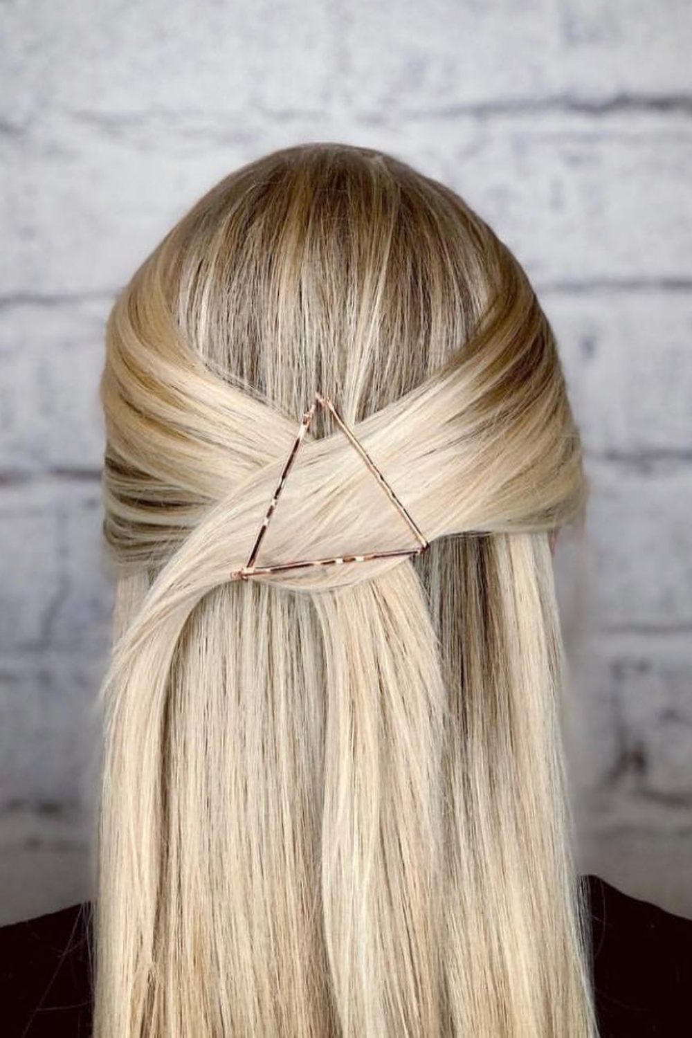 Office Hairstyle For Long Hair - Bobby Pin Half Up
