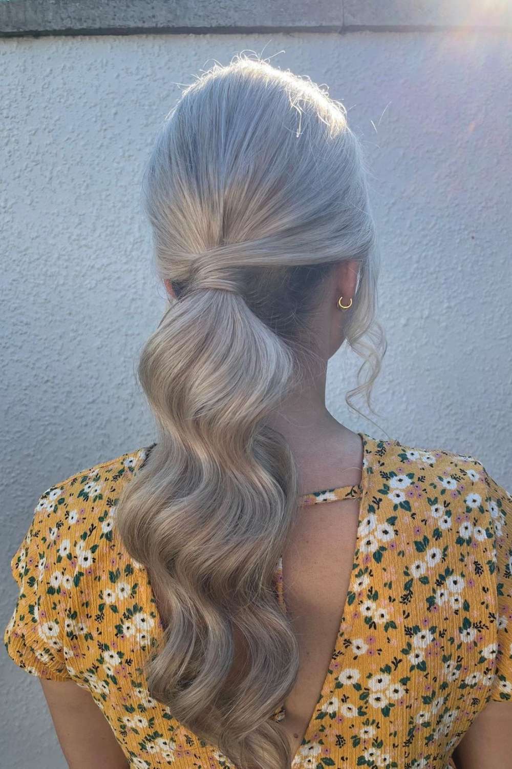 Office Hairstyle For Long Hair - Wavy Ponytail