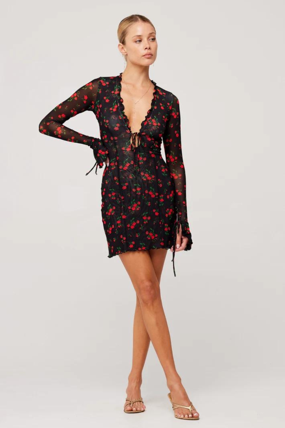 Music Festival Outfit - Plunging Neckline Dress