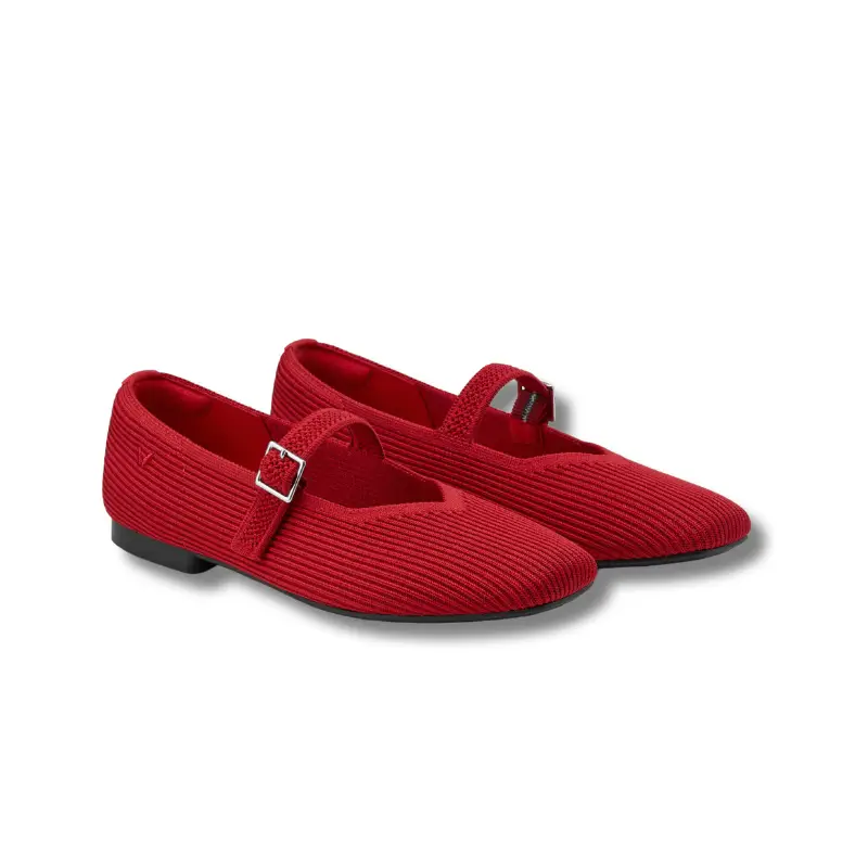 Vivaia Red Flat Mary Janes
