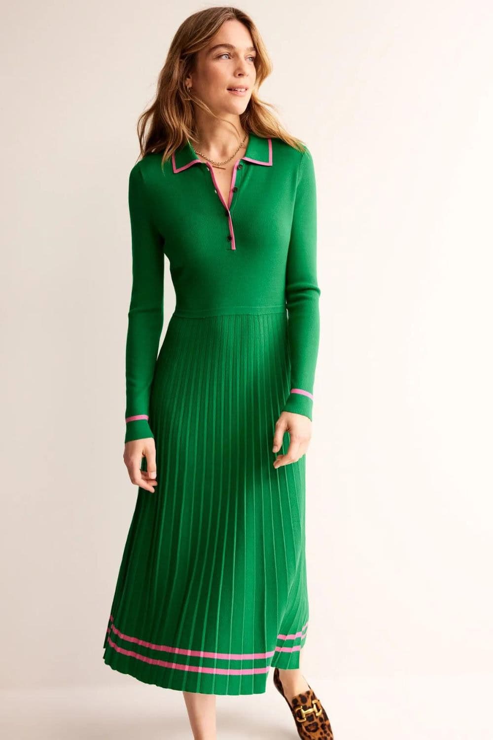 Mollie Pleated Knitted Dress
