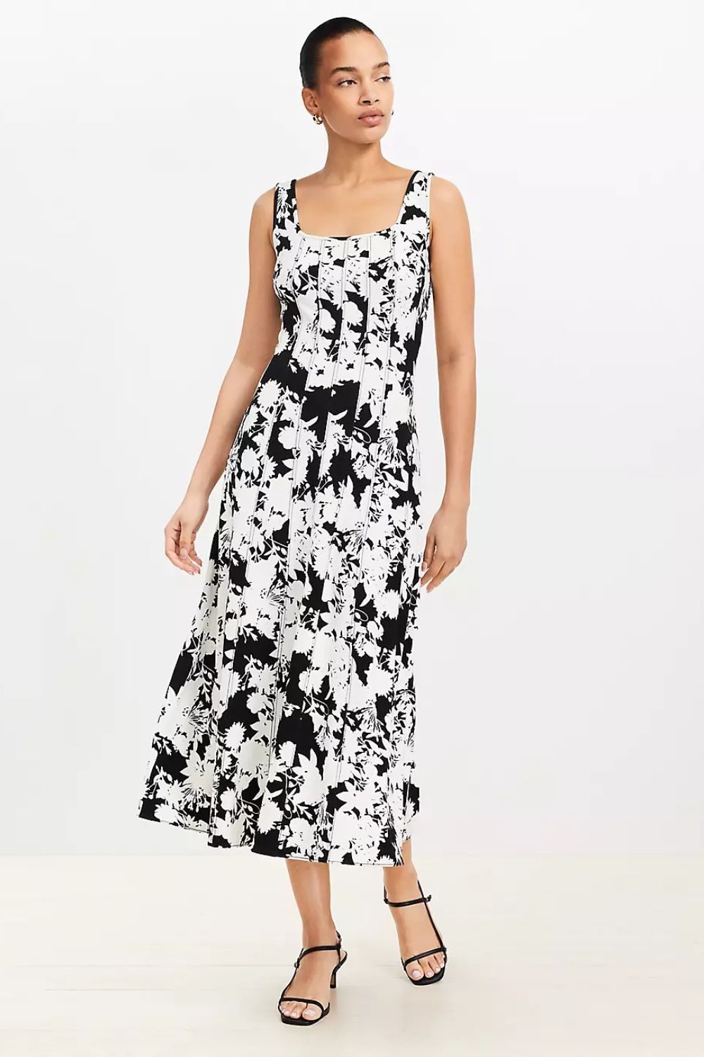 Garden Seamed Ponte Midi Dress