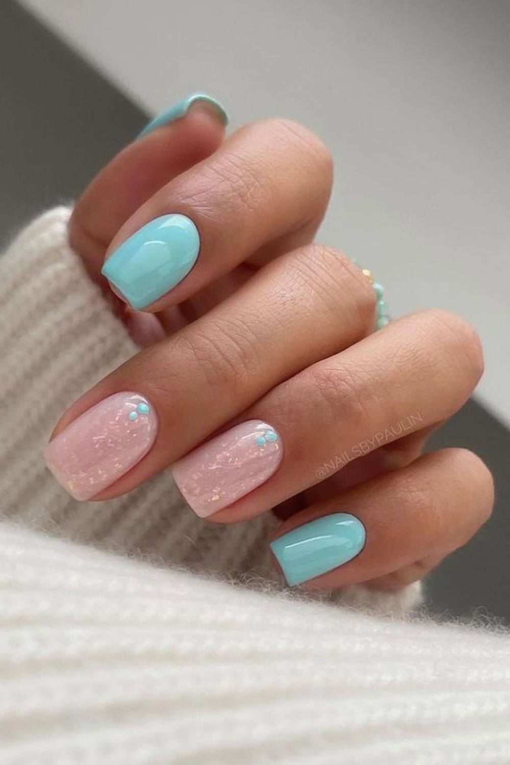 Classy nail designs Tiffany Blue