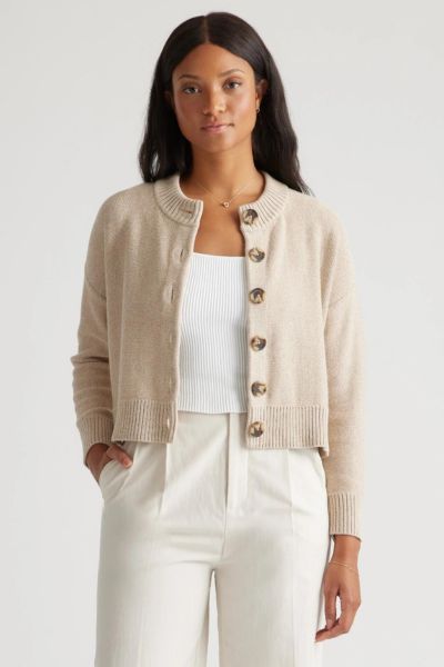 Organic Cotton Cropped Cardigan