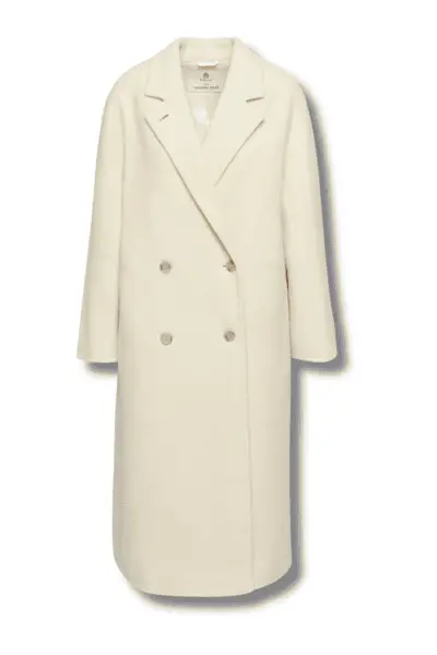 Aritzia White Wool Coat