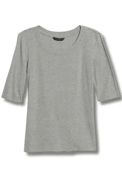 Banana Republic Factory Scoop Neck Tshirt (Black)