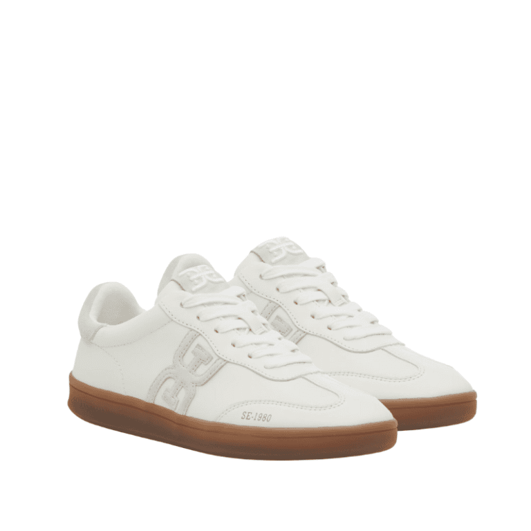 Sam Edelman Sneaker Tenny Donna – Bianco Ottico – Tacco 2,5 Cm – Taglia 41 EU – Suola Ispirata Skater