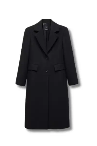 Mango Black Long Coat