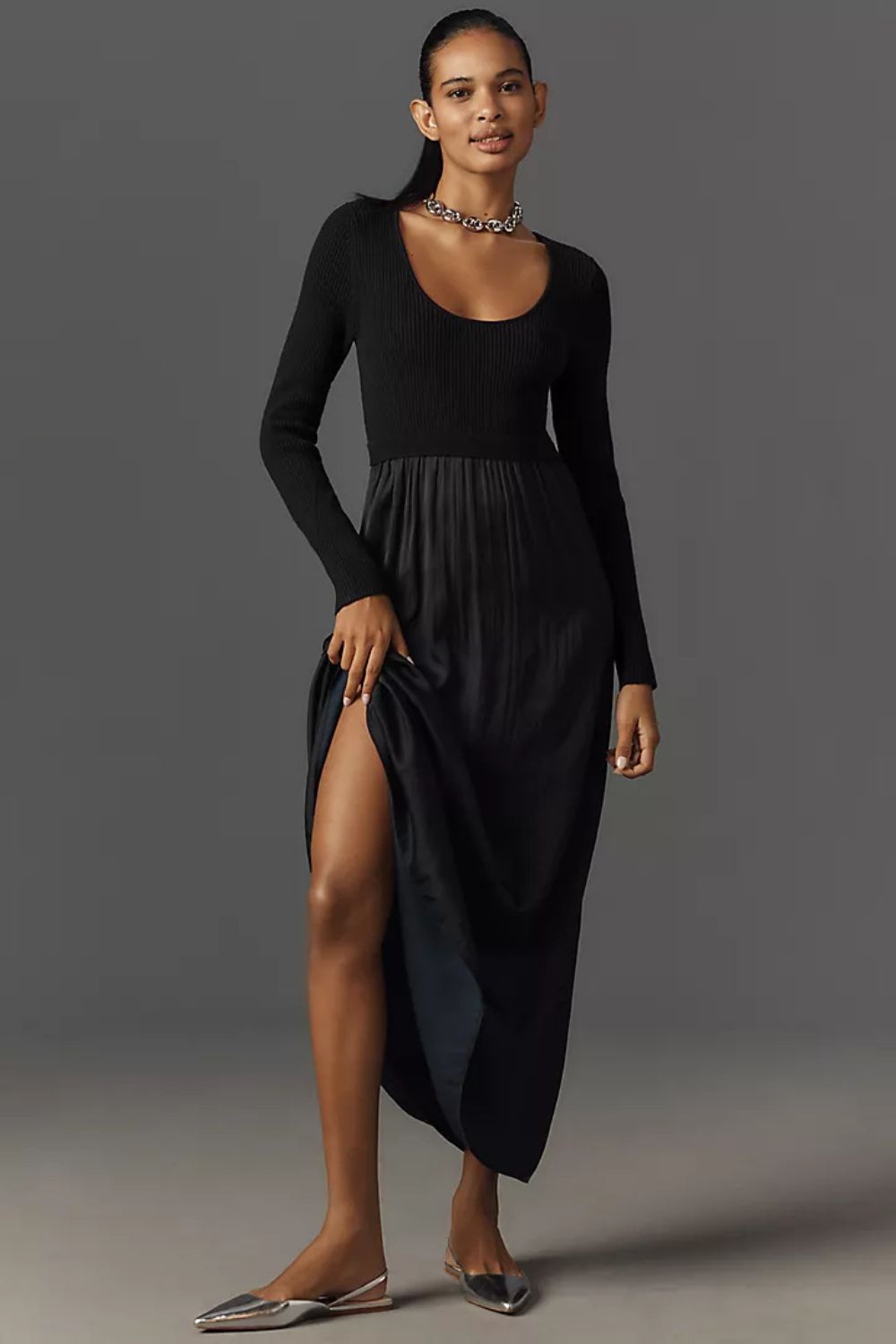 Anthropologie Scoop Neck Sweater Dress